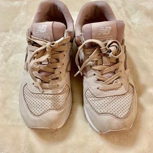 Rose gold pink new balance sneakers